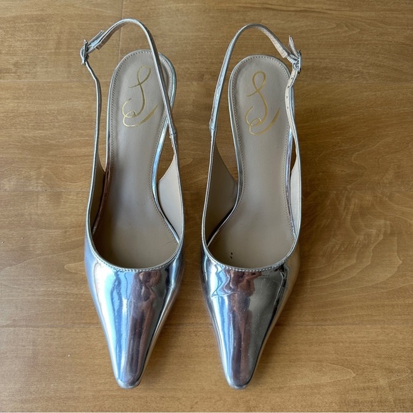 Sam Edelman Bianka Slingback Pump, Soft Silver, Size 8.5M or 8 1/2 Medium - Picture 10 of 16